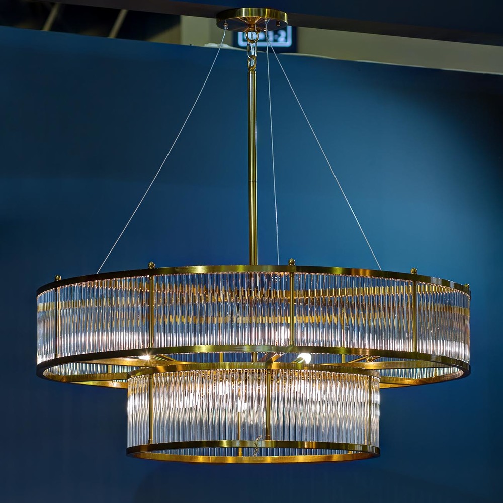 Люстра стеклянная