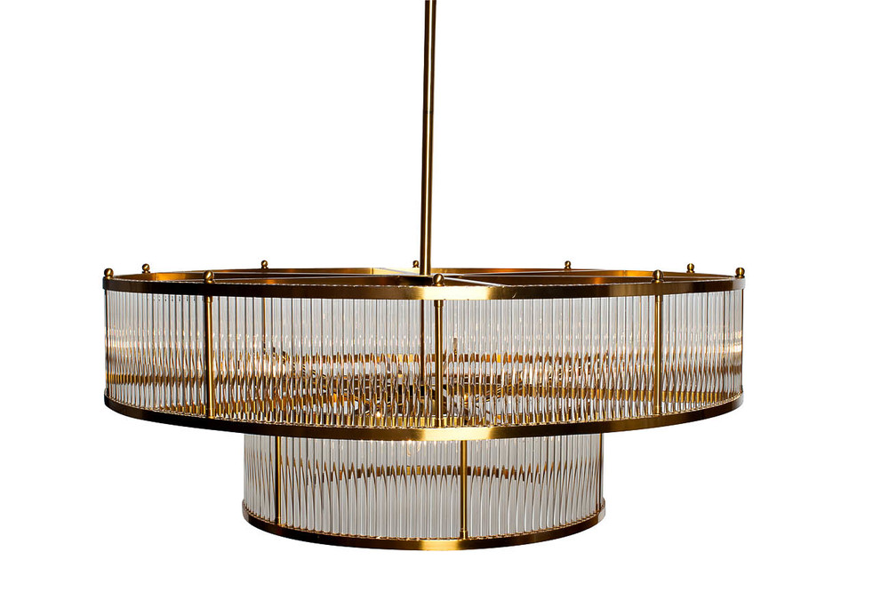 Люстра стеклянная